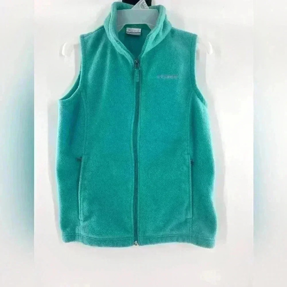 Columbia girls size large (14/16) mint green vest with full zip - Picture 1 of 5